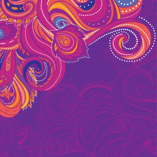 Sierlijke paisley bloemmotief — Stockvector