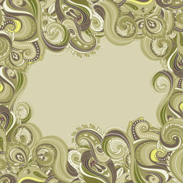 Padrão paisley floral ornamentado — Vetor de Stock