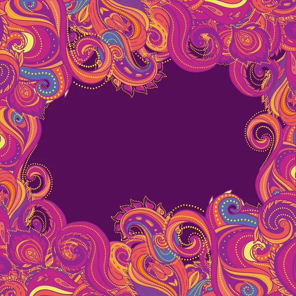 Orné motif paisley floral — Image vectorielle