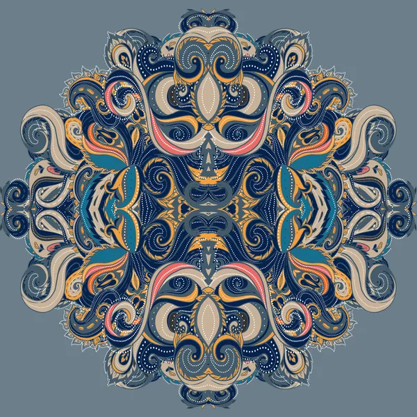 Quadratische ornamentale Paisley-Muster. — Stockvektor