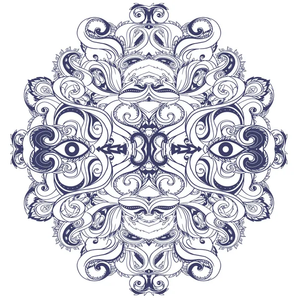 Motif de paisley floral ornemental carré . — Image vectorielle
