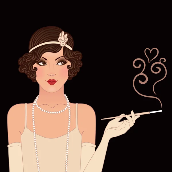 Flapper fille — Image vectorielle