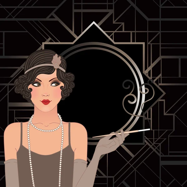 Flapper chica — Vector de stock