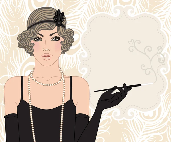 Flapper fille — Image vectorielle