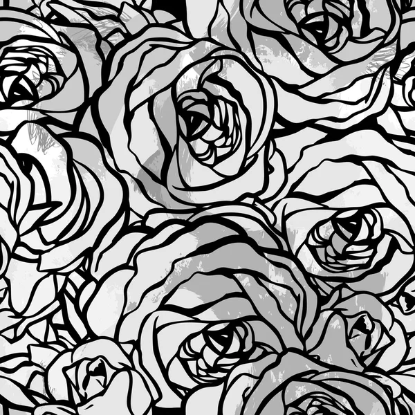 Χωρίς ραφή πρότυπο τριαντάφυλλα — Διανυσματικό Αρχείο