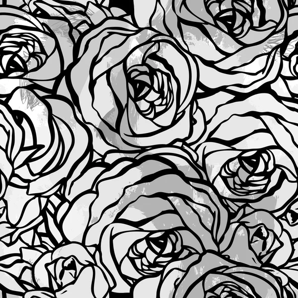 Roses seamless pattern — Stock Vector