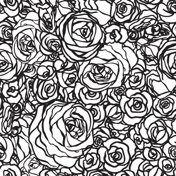 Roses seamless pattern — Stock Vector