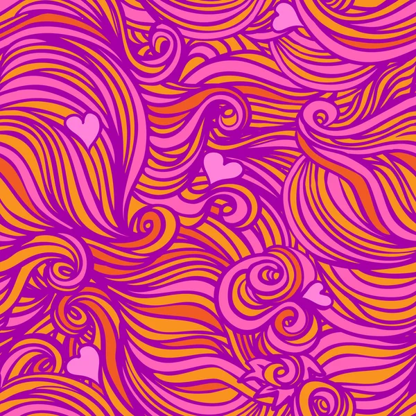 Nahtlose abstrakte Muster mit Wirbeln — Stockvektor