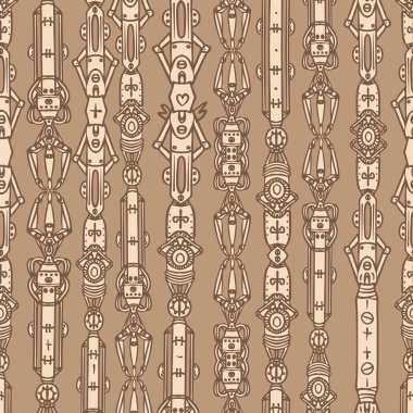 Steampunk sorunsuz vektör desen
