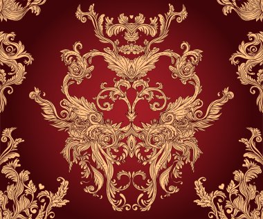 antika arka plan barok süslü tasarlamak