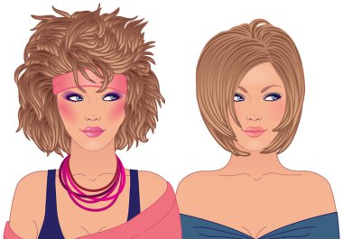 Hairstyle and make-up clipart