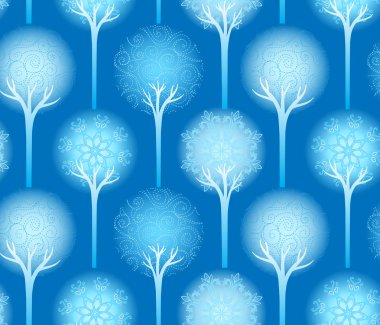 sorunsuz kış ağaç desen