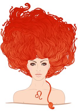 Leo Zodiac İşaretinin İllüstrasyonu