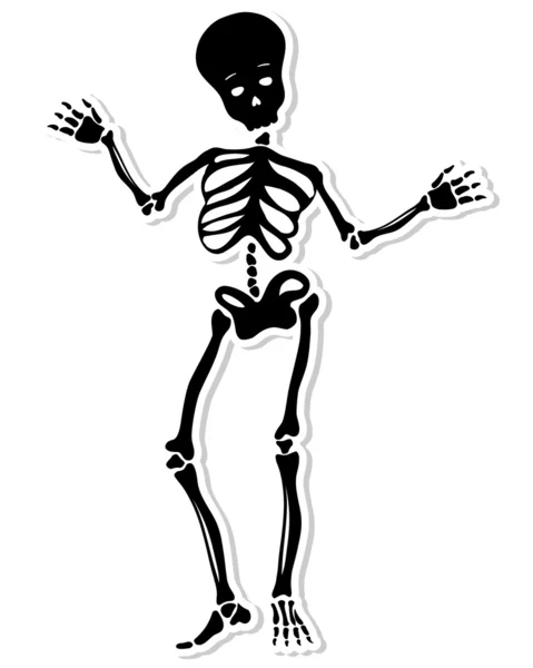 Dancing Skeleton — Stock Vector