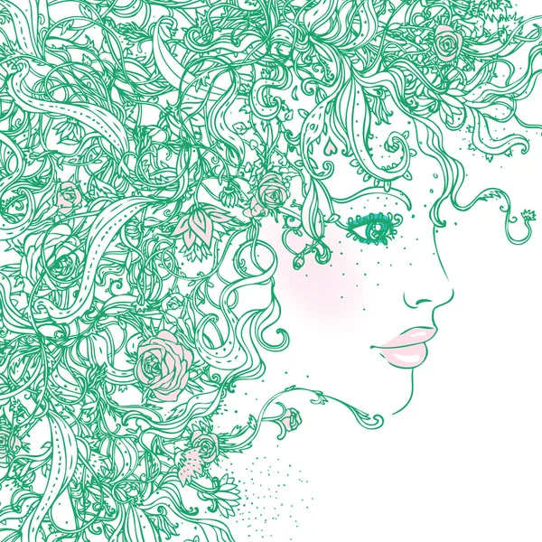 Lady Spring. — Vector de stock