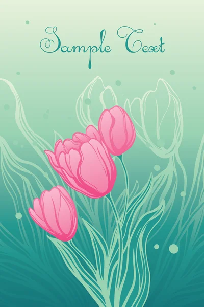 Hintergrund mit Tulpen — Stockvektor