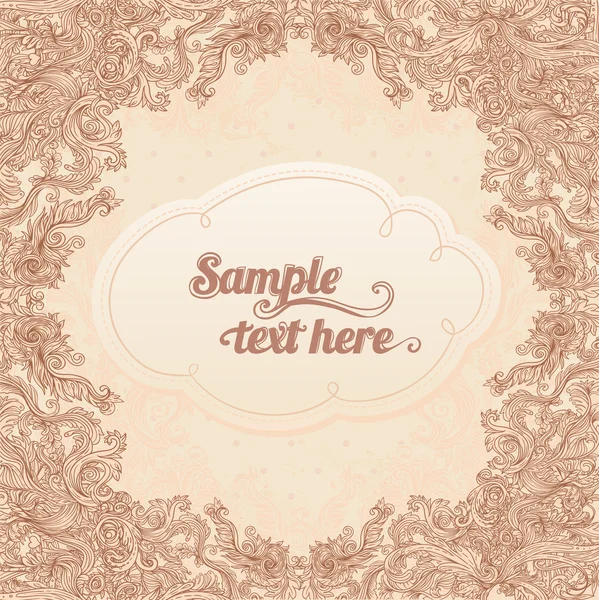 Invitation carte vintage . — Image vectorielle