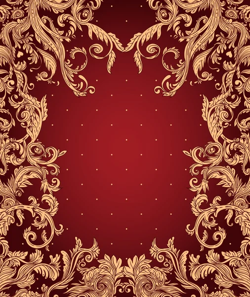 Fond vintage motif baroque orné — Image vectorielle