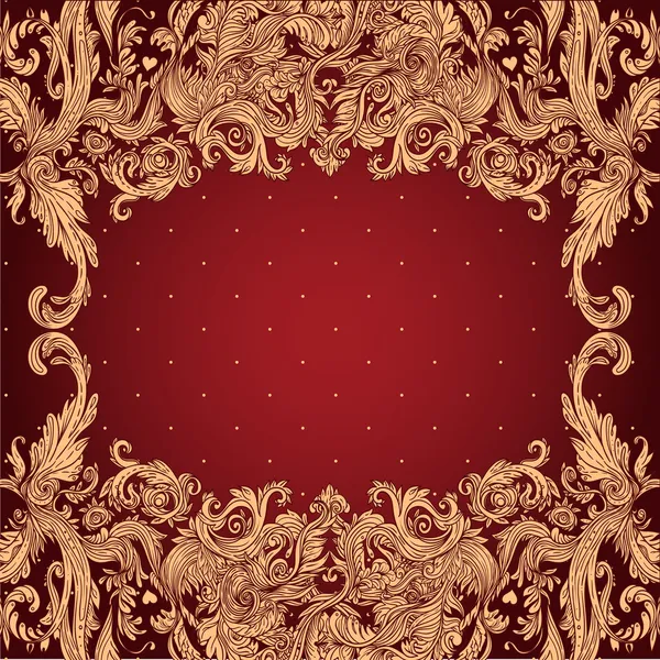 Fond vintage motif baroque orné — Image vectorielle