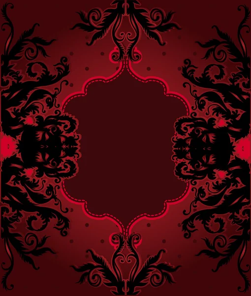 Fond vintage motif baroque orné — Image vectorielle