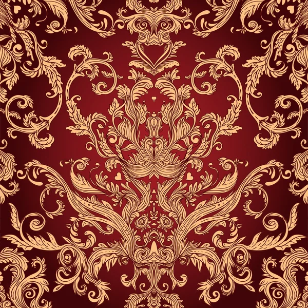 Fond vintage motif baroque orné — Image vectorielle