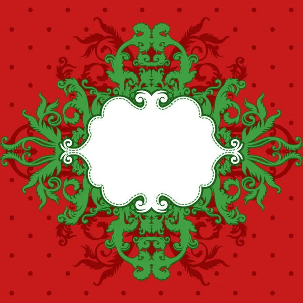 Glamour vintage christmas frame — Stockvector