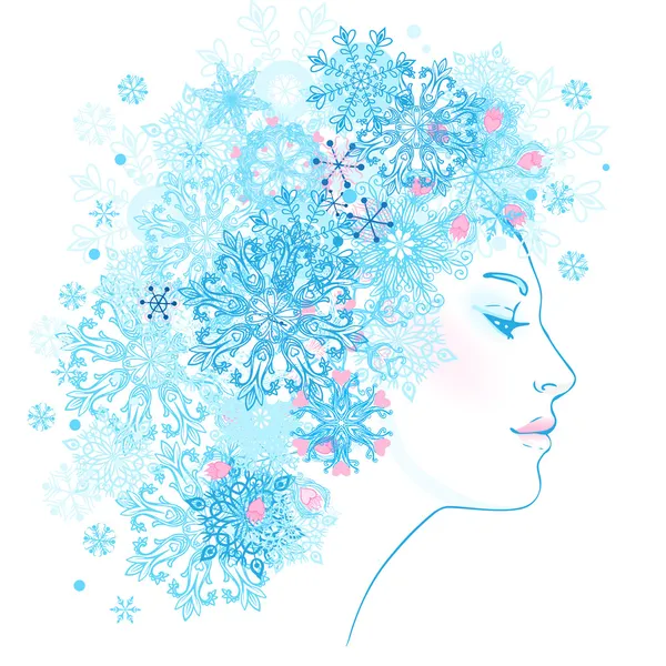 幻想の雪の女王 — ストックベクタ