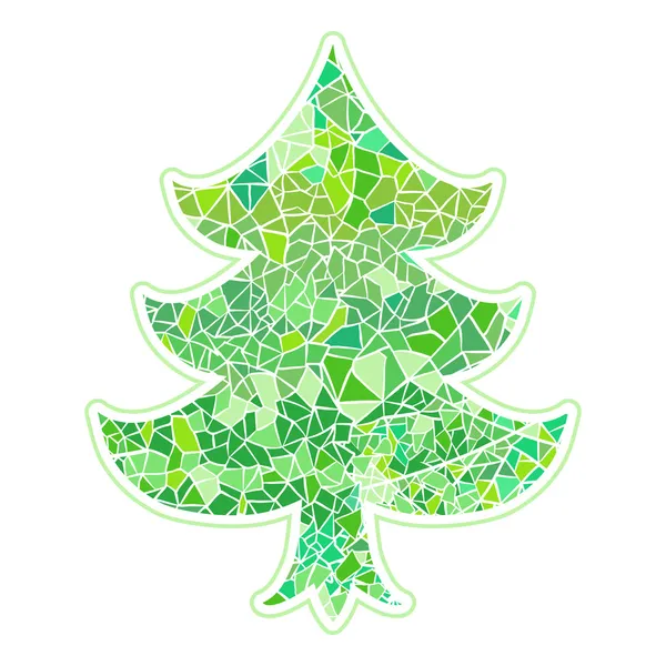 Mosaico árvore de Natal padrão — Vetor de Stock