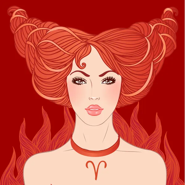 Signo astrológico de Aries — Vector de stock