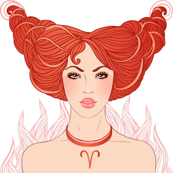 Conjunto de chicas hermosas del zodiaco  . — Vector de stock