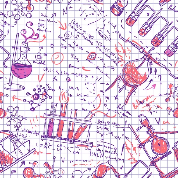 Antecedentes laboratoriais de química científica — Vetor de Stock