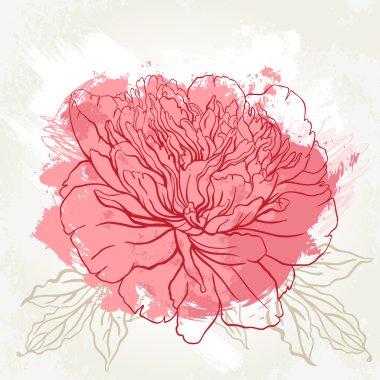 güzel Şakayık tebrik kartı tasarımı