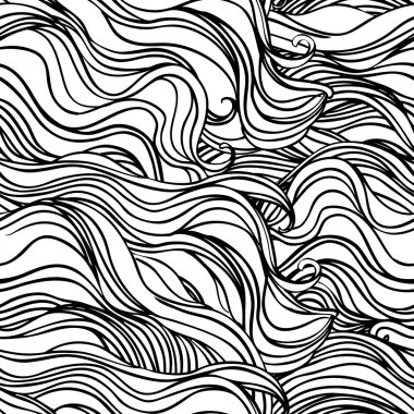 Dalgalar ile soyut çizilmiş desen