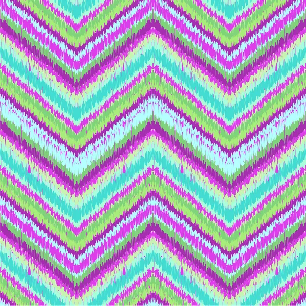 Modèle ethnique en zigzag aux couleurs rétro — Image vectorielle