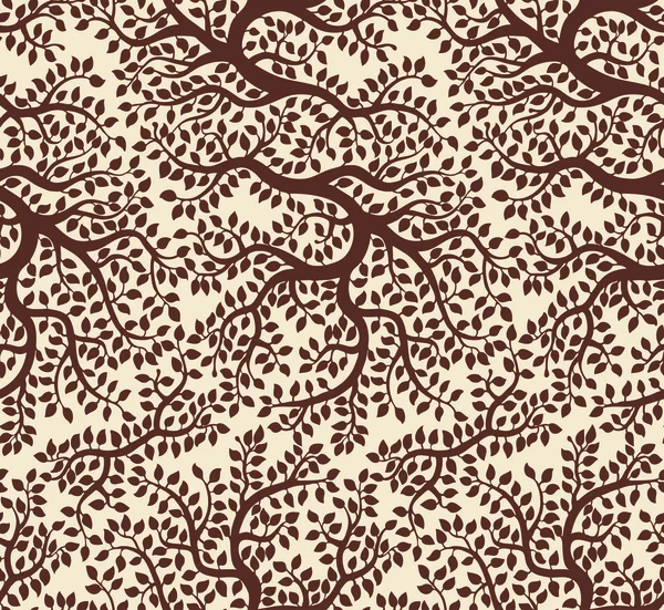 Rojo hermoso vector árbol patrón — Vector de stock