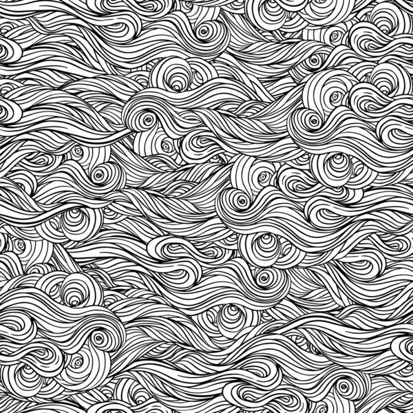 Pattern with waves and clouds