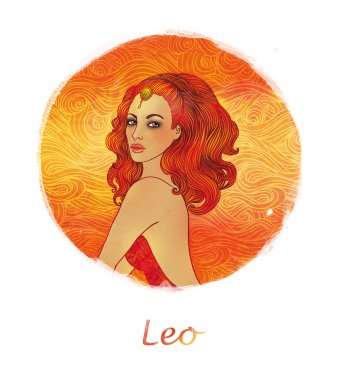 Güzel bir kız olarak Leo Zodyak işareti.