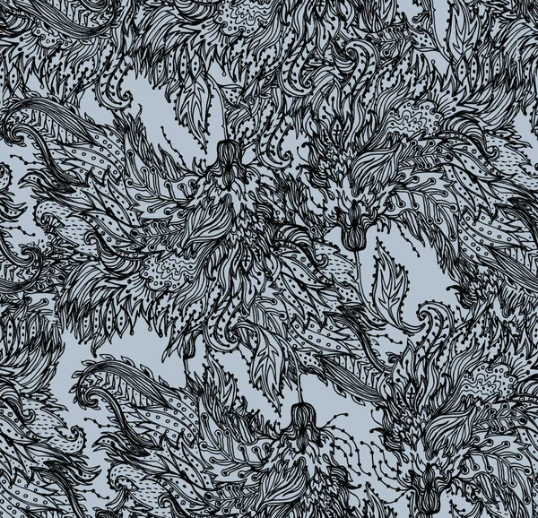 Seamless black lace pattern — Stock Photo, Image