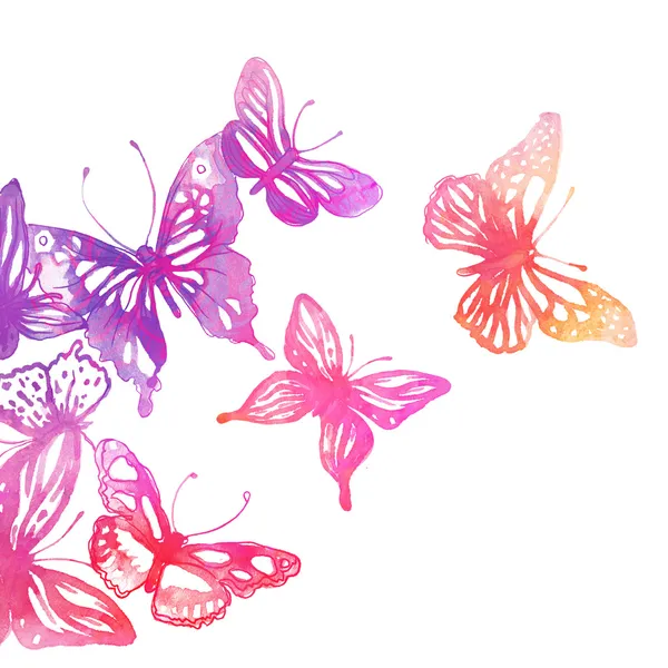 Fundo com borboletas — Fotografia de Stock