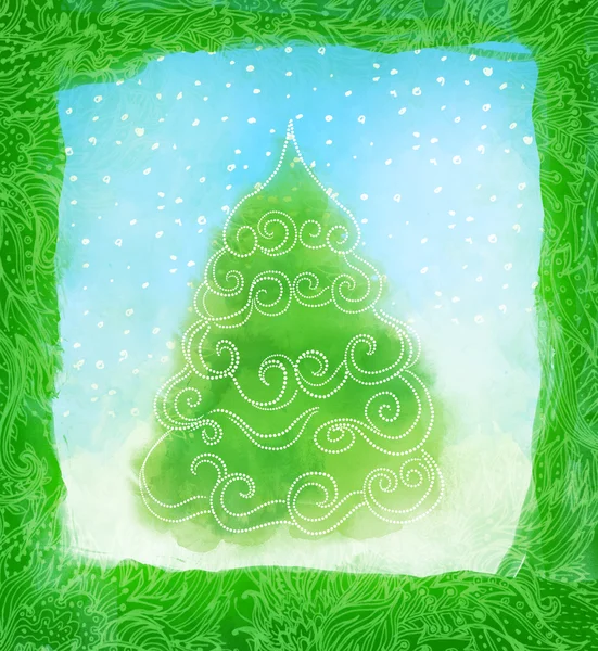 Hand drawn christmas card design — Stock Photo, Image