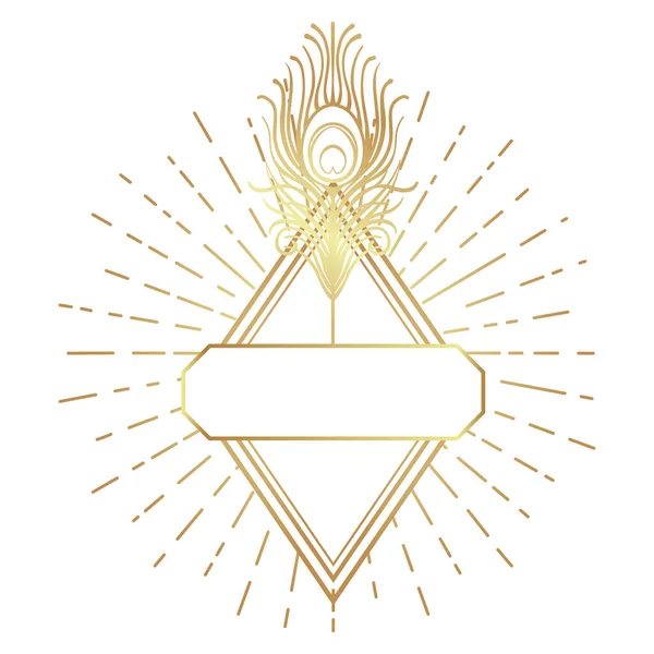 Винтажная золотая рамка в стиле ар-деко в белом поверх белого, элемент дизайна. Геометрический фон ретро-партии, стиль 1920-х годов. Векторная иллюстрация. — стоковый вектор