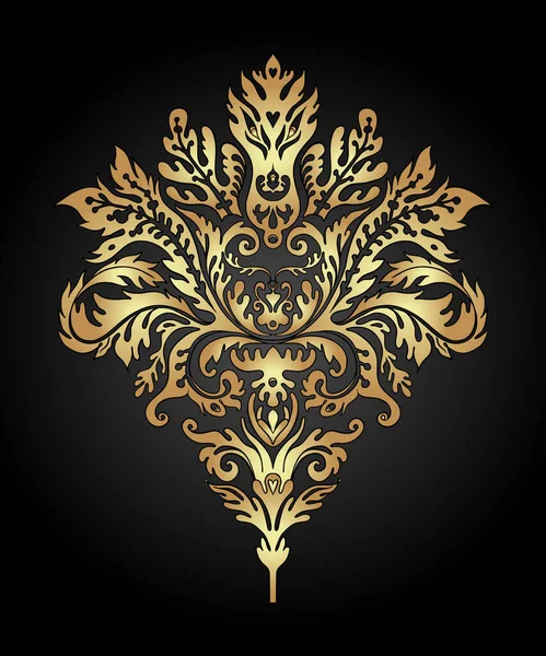 Vintage ornate element in baroque style. Seamless pattern. Wallpaper, textile design. Vector illustration. — Stock Vector
