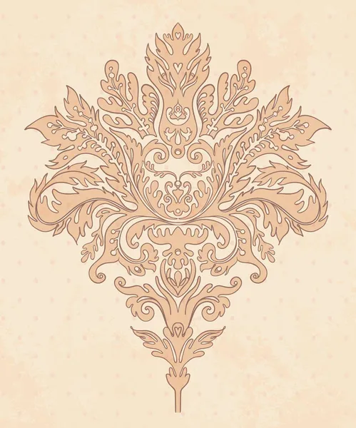 Elemento ornamentado vintage em estilo barroco. Padrão sem costura. Papel de parede, design têxtil. Ilustração vetorial. — Vetor de Stock