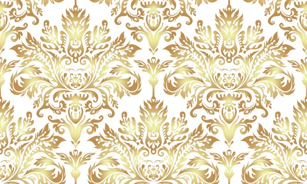 Vintage sierlijke achtergrond in barokke stijl. Naadloos patroon. Behang, textiel ontwerp. Vectorillustratie. — Stockvector