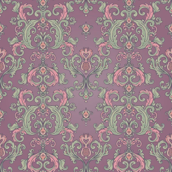 Floral vintage naadloos patroon voor retro wallpapers. Betoverde Vintage Bloemen. Kunstnijverheid geïnspireerd. Wikkel papier, behang, stoffen en mode kleding. — Stockvector