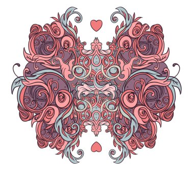 Klasik ortaçağ güzel vintage desen çerçevesi. El çizimi soyut bir arkaplan. Dekoratif retro pankart izole edildi. Davetiye, tişört baskısı, düğün kartı, hatıra defteri..