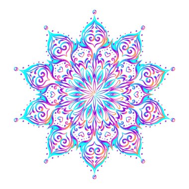 Kutsal geometri sembolü. Asit renklerinde gören gözler. Mistik, simya, okült konsept. Indie müzik kapağı için tasarım, tişört baskısı, saykodelik poster, broşür.