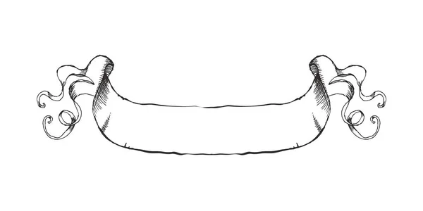 Вінтажна Банерна Стрічка Ізольована Білому Векторна Ілюстрація Копіювати Простір Вашого — стоковий вектор