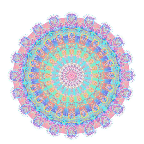 Decorative Indian Lace Ornate Mandala Vintage Vector Pattern Transparent Background — ストックベクタ