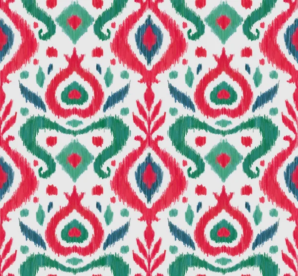 Ikat Traditional Folk Textile Pattern Tribal Ethnic Hand Drawn Texture — ストック写真